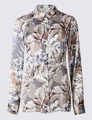 Tailored Fit Floral Print Blouse
